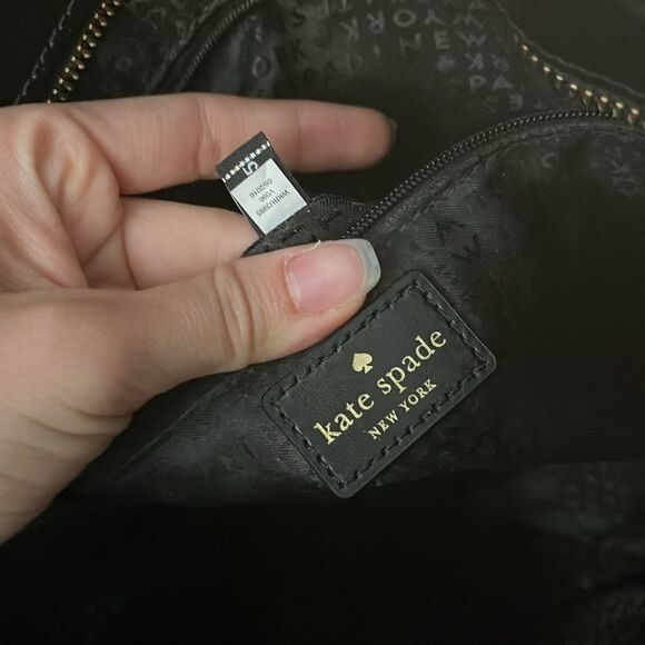 KATE SPADE Black Laptop Work Tote Heart Chain Perfect Cavern Poppy Staci Bag - Picture 12 of 12